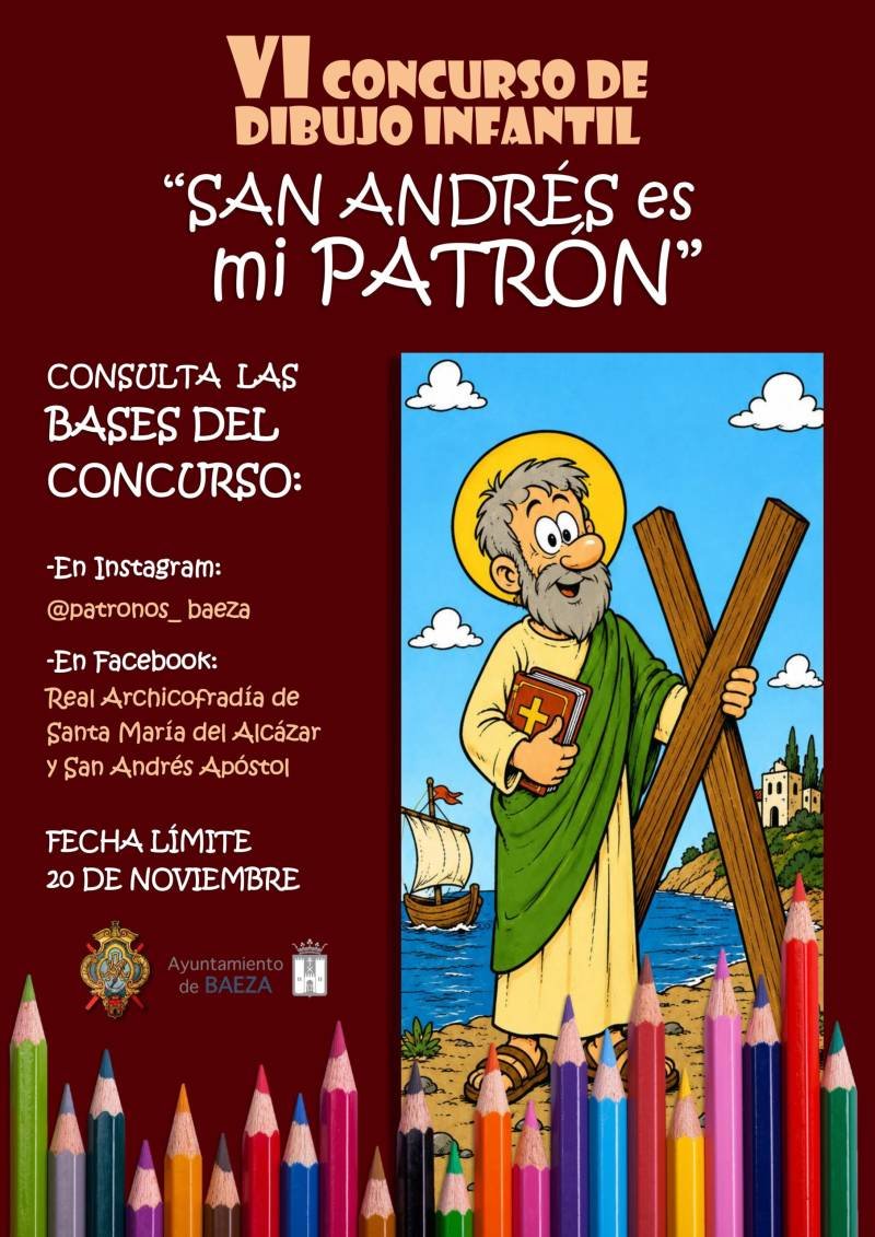La Real Archicofradía de los Patronos de Baeza convoca el VI Concurso de Pintura Infantil ‘San Andrés es mi Patrón’