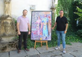 Manuel García Villacañas, Jerónimo García, presenta el cartel de la Feria de Úbeda.