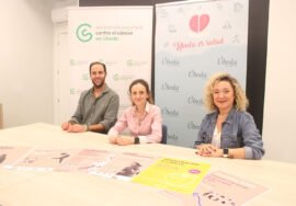 Pepe Madrid, Paquibel Millán y Pilar Alises en la presentación de las actividades de la AECC.