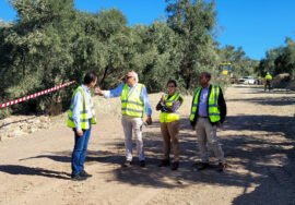 Visita a las obras en el camino rural de Valdejaén.
