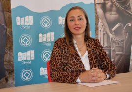 Elena Rodríguez, concejala de Cultura, tras su intervención.