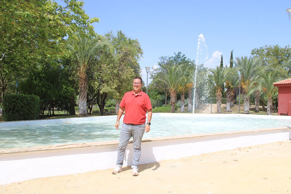 Jerónimo García, durante su visita al Parque Norte.