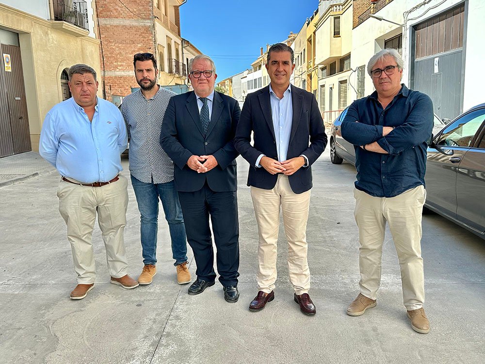 Visita a las obras de reparación del colector de la calle Jerónimo Morales.
