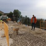 Visita a las obras en la calle Mirador de San Lorenzo.