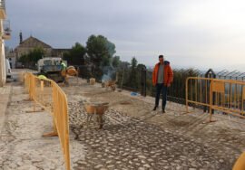 Visita a las obras en la calle Mirador de San Lorenzo.