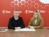 La secretaria general del PSOE de Baeza, Lola Marín junto al Diputado de Infraestructuras de la Diputación de Jaén, José Luis Agea.