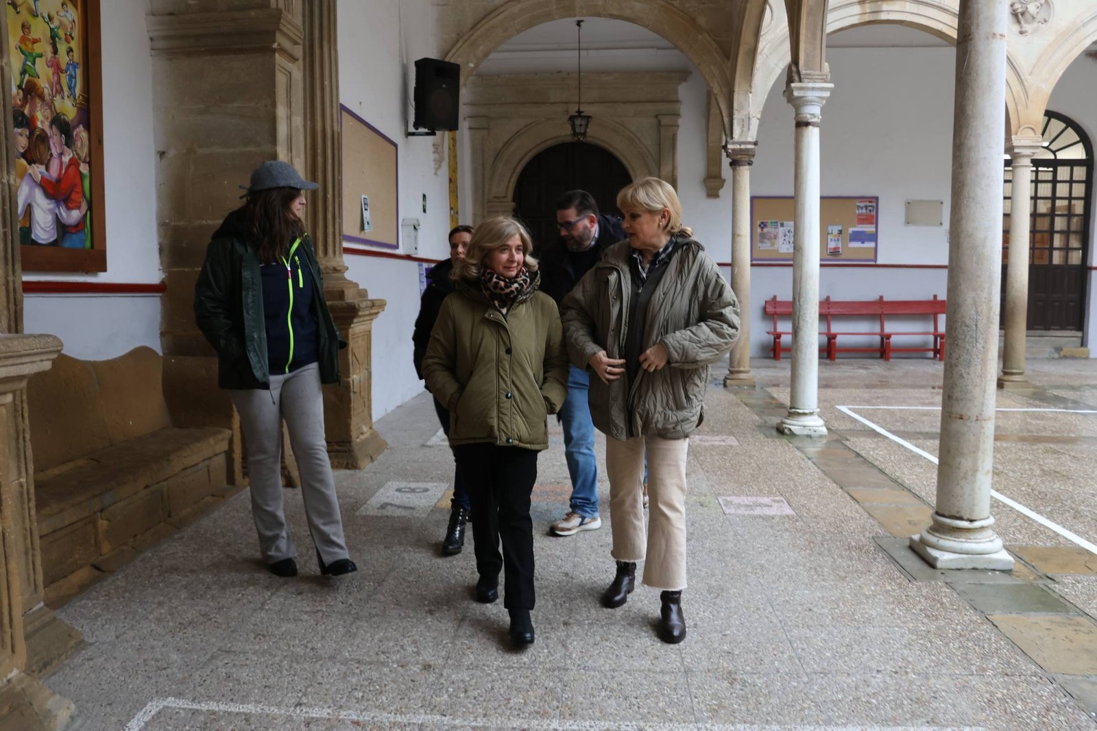 Primera visita a los centros educativos tras el temporal.