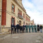 Autoridades y mandos de la Guardia Civil en una reciente visita a la academia de Úbeda.