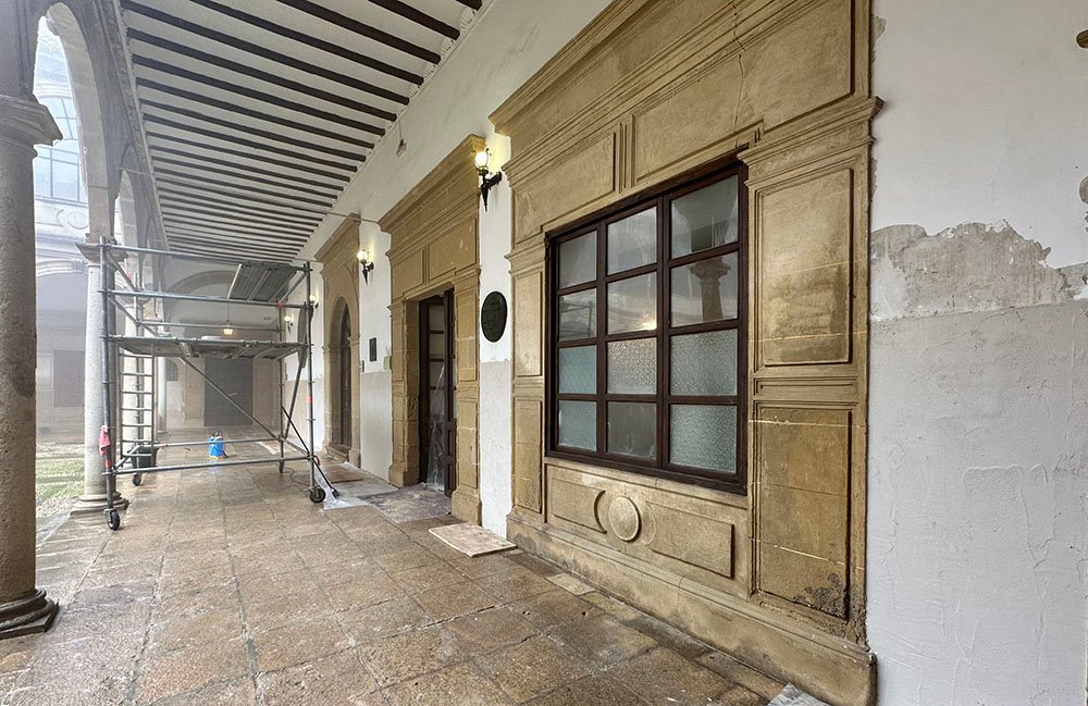 Obras de mejora de la Antigua Universidad de la Santísima Trinidad en Baeza.