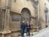 El presidente provincial del PP de Jaén, Erik Domínguez, durante su visita a Úbeda.