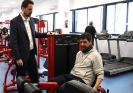 Instalaciones del Gimnasio Fitness Municipal en el Complejo Polideportivo 'Antonio Cruz'.