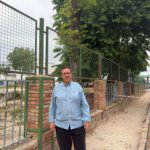 Jerónimo García visita las obras en la calle Ballesteros.