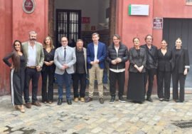 Foto de familia de la presentación de la nueva edición del festival “Flamencos y Mestizos”.