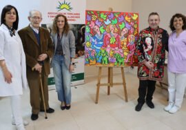 Presentación del taller de pintura en la Asociación ‘21 de Septiembre’.