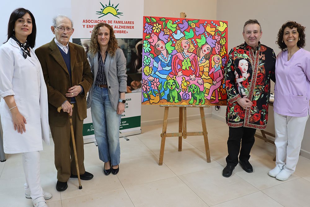 Presentación del taller de pintura en la Asociación ‘21 de Septiembre’.