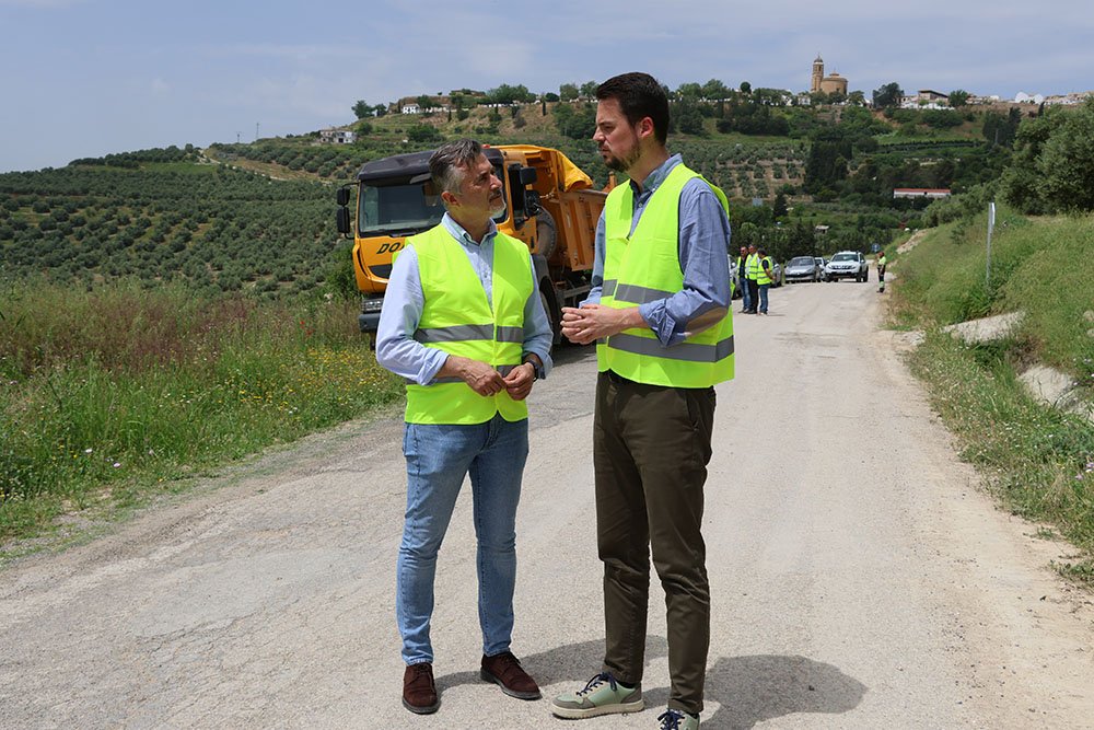 José Luis Agea y Francisco Javier Lozano, durante su visita a estas obras