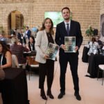 Elena Rodríguez y Francisco Javier Lozano en el encuentro profesional sobre oleoturismo.