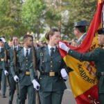 Un momento de la jura de bandera en la Academia de Cabos y Guardias de Baeza.