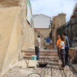 Visita a las obras en la plaza de toros de Úbeda