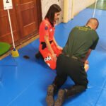 Entrenamiento en reanimación cardiopulmonar.