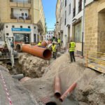 Obras de remodelación de las calles Patrocinio Biedma y Pablo de Olavide.