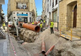 Obras de remodelación de las calles Patrocinio Biedma y Pablo de Olavide.