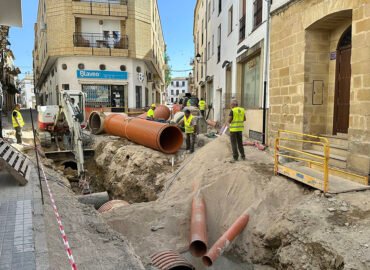 Obras de remodelación de las calles Patrocinio Biedma y Pablo de Olavide.
