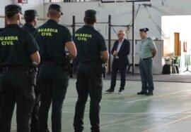 Guardias civiles en prácticas en Jaén.