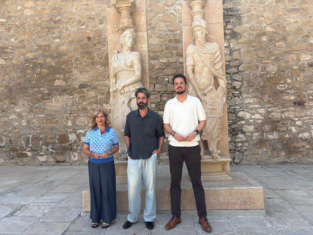 Antonia Olivares, con Nieto y Lozano.