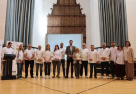 Francisco Javier Lozano y Antonia Olivares junto a miembros de Euro-Toques España