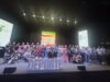 Foto de familia de autoridades y galardonados en el XVII Gran Premio de Carreras Populares “Jaén, paraíso interior”