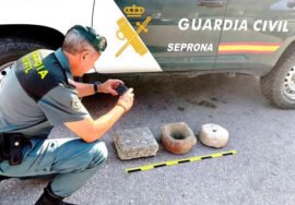 Vista de las tres piezas intervenidas- GUARDIA CIVIL