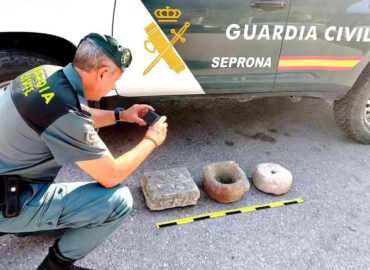 Vista de las tres piezas intervenidas- GUARDIA CIVIL